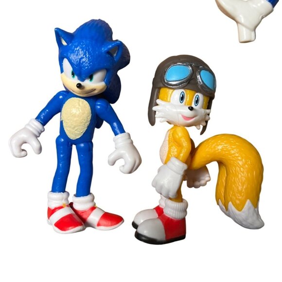 SONIC 2 - SONIC THE HEDGEHOG & TAILS - 5 MCDONALD’S HAPPY MEAL TOYS - Picture 3 of 7